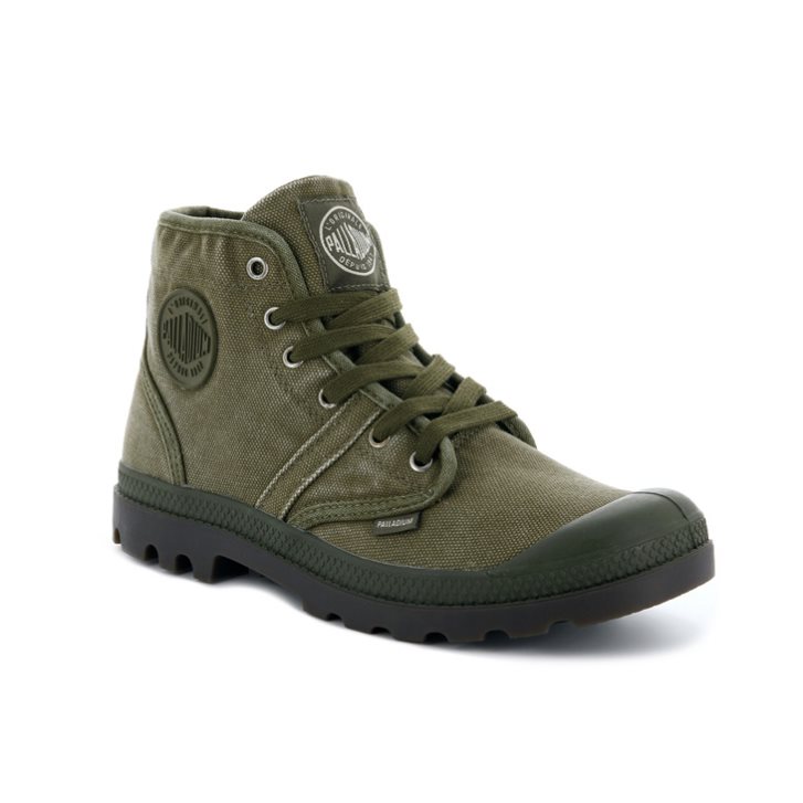 Palladium Pallabrousse Men's Boots Olive | UK N571-WNM